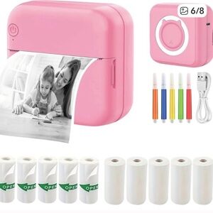 Thermal Inkless Printer with Paper